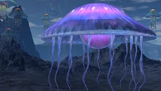 Transmissive self illum jellyfish
